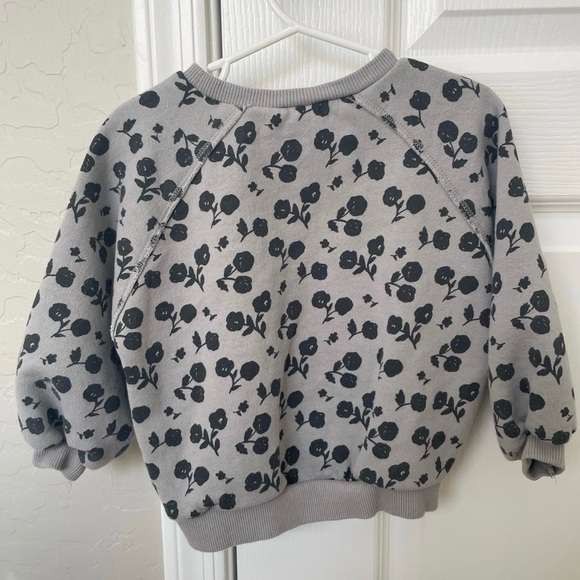 Pre Owned Girls ZARA Floral Raglan Sweatshirt Sz 2-3 Yrs - Picture 2 of 7